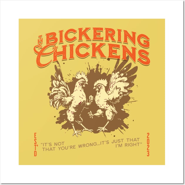 The Bickering Chickens Wall Art by Third Unit